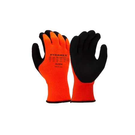 Pyramex Gloves, Latex, Sandy, 3 Abrasion Level, S 1 PR GL504S